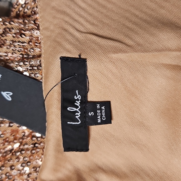 Lulus Sparkling Glimpse Rose Gold Sequin Sleeveless Cami Top NWT - Picture 10 of 11